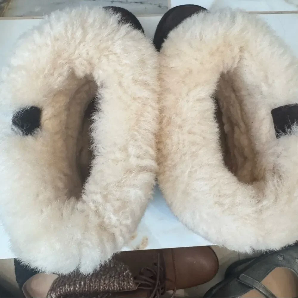 BEARPAW Women's Abby Shearling Suede Ankle Boots Sheepskin/Wool Lining |‎ Size 7